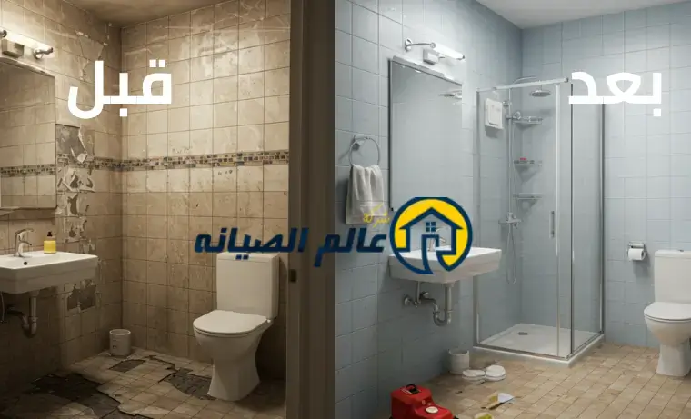ترميم حمامات قبل وبعد
