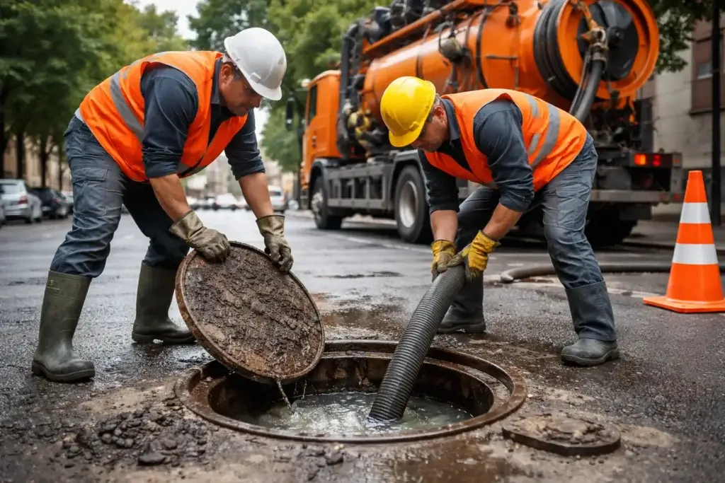 تسليك غرف التفتيش المجاري بالرياض